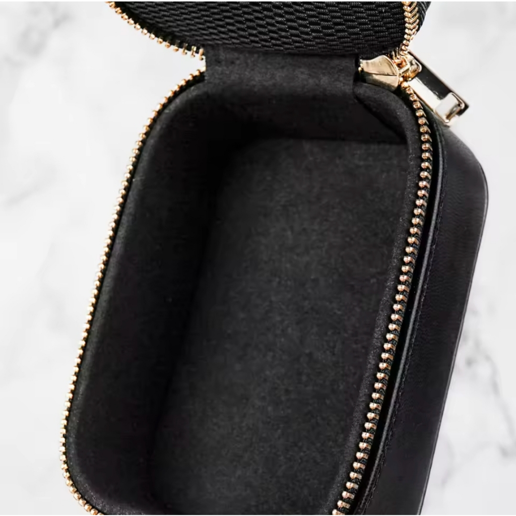 Hộp đựng tai nghe Hãng KBEAR TRI Xuanwu, Chất liệu da, có khóa kéo