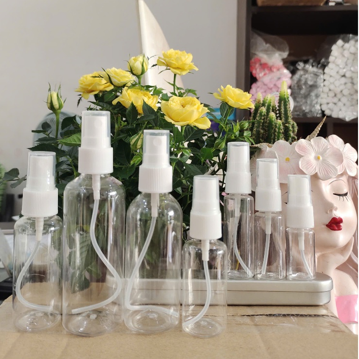 Combo 10 Chai xịt phun sương 5ml/ 10ml/ 20ml/ 25ml/ 30ml/ 50ml/ 80ml/ 100ml/ 200ml- Chai nhựa PET đựng Nước Rửa Tay, cồn