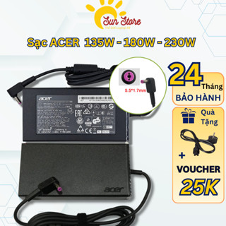 Sạc Laptop ACER 19V 135W 180W 230W cho Laptop Acer Nitro 5 Aspire 7 V15 V17 Gateway One, Acer Predator Bảo Hành 24 tháng