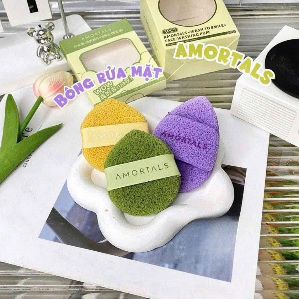 [CHÍNH HÃNG 100%]SET MÚT BỌT BIỂN RỬA MẶT AMORTALS