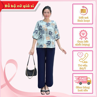  Đồ bộ trung niên lụa Mango cao cấp mềm  không nhăn  nhiều size sang mẫu mới hàng đẹp chuẩn phom 