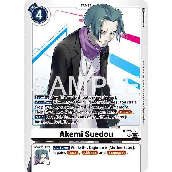 Thẻ Bài Digimon Mã BT22-095 - Akemi Suedou - Tamer - Uncommon