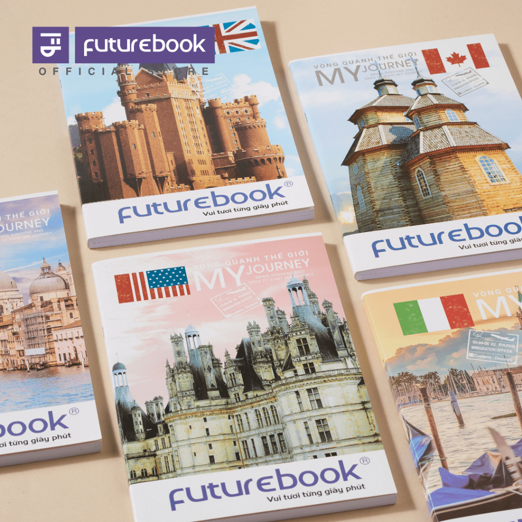 Tập Học Sinh - Vở Sinh Viên B5 Kẻ Ngang Vòng Quanh Thế Giới FUTUREBOOK 120 trang 70 gsm (DK-SV283)