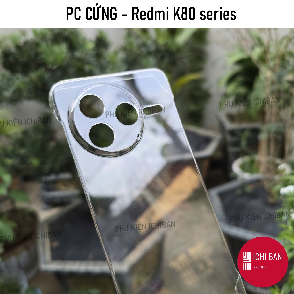 Ốp Lưng KHÔNG VIỀN Redmi K80/ K80 Pro, K80 Ultra/ K70/ K70 Pro Trong Suốt, Nhựa PC CỨNG Mỏng Nhẹ Có 