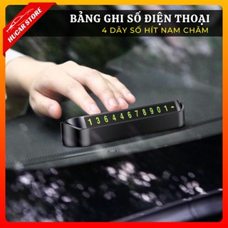  Bảng ghi số điện thoại gắn trên taplo xe hơi ô tô nhựa ABS có khớp đóng mở 4 dãy số dễ dàng thay đổi Hucar 