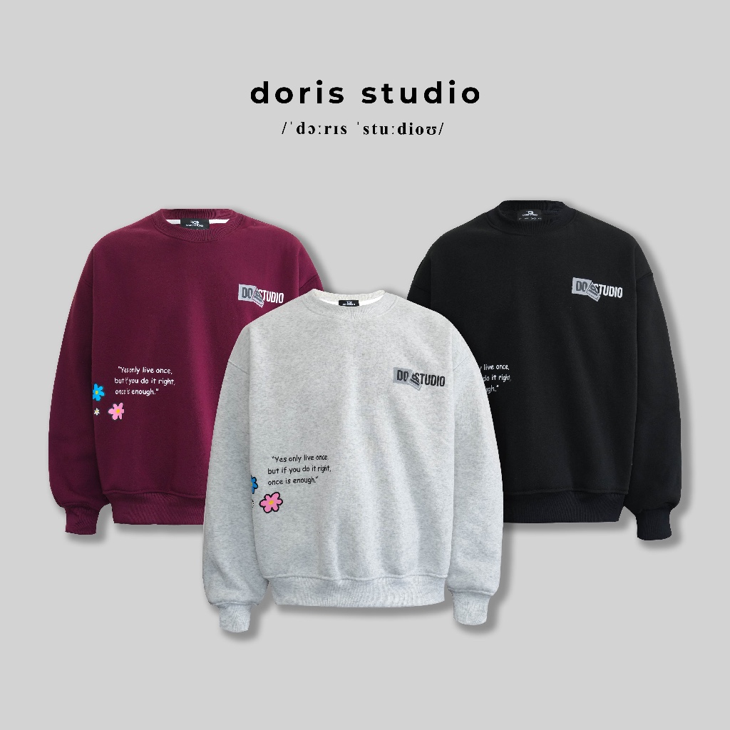 Áo Sweater Doris Basic WILDFLOWERS / Doris / form unisex