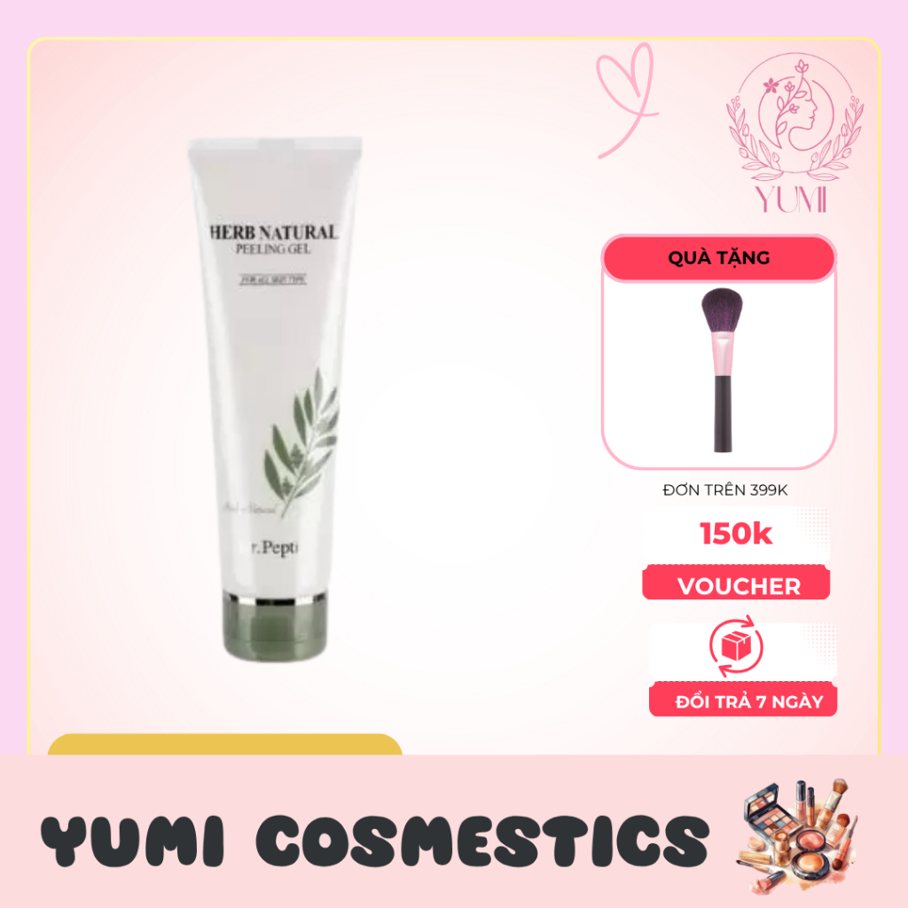 Tẩy Da Chết DR.PEPTI+ Herb Natural Peeling Gel 130ml + Yumi Cosmestic