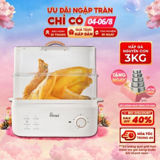 Nồi Hấp Vifiba - Nồi hấp điện Vifiba 2 Tầng - Hàng Chính Hãng - Bảo Hành 25 Tháng - Công suất 800W