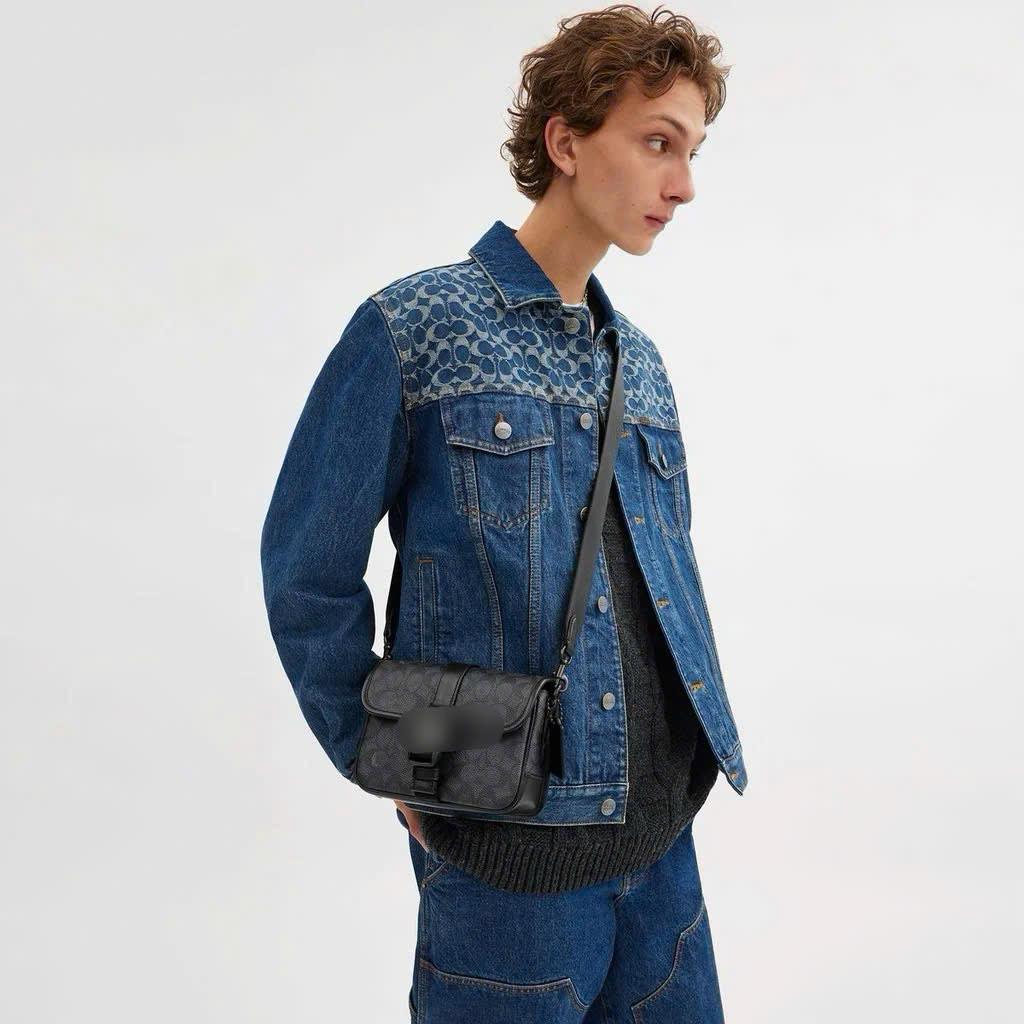 Túi nam mini League Crossbody Bag 19 in signature canvas  CY990