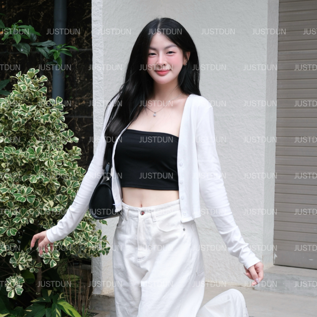 Áo Khoác Cardigan Basic Trơn Nữ JUSTDUN K8 - Dáng Rộng Ôm Vừa, Nhiều Màu, Cotton Mịn, Mềm Mại | BigBuy360 - bigbuy360.vn