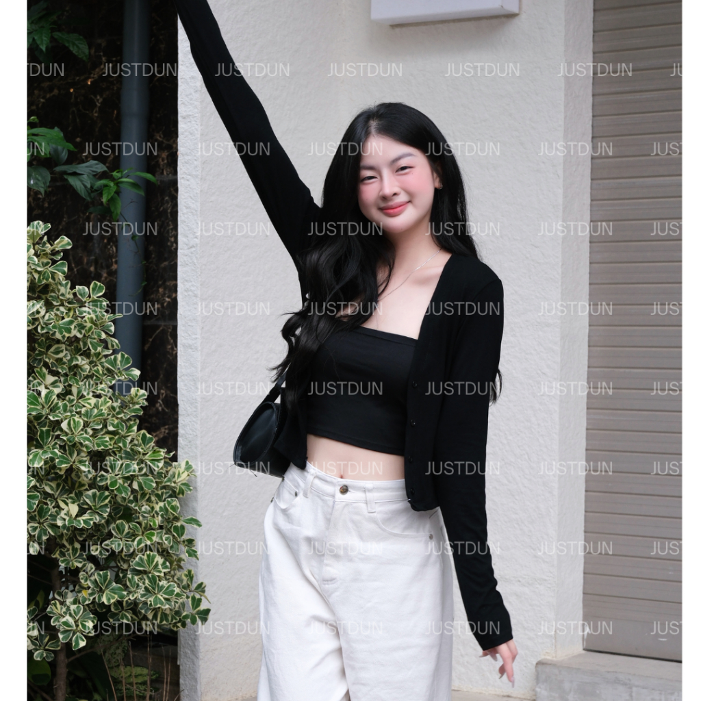 Áo Khoác Cardigan Basic Trơn Nữ JUSTDUN K8 - Dáng Rộng Ôm Vừa, Nhiều Màu, Cotton Mịn, Mềm Mại | BigBuy360 - bigbuy360.vn