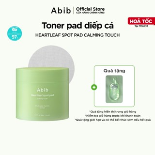 Toner pad diếp cá giúp làm dịu da & tẩy tế bào chết Abib Heartleaf Spot Pad Calming Touch (80 miếng)