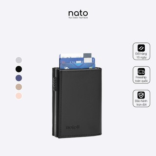 Ví nam nữ mini Natoli thông minh, bóp đựng thẻ nhiều ngăn cao cấp Futuristic Mini Wallet V8