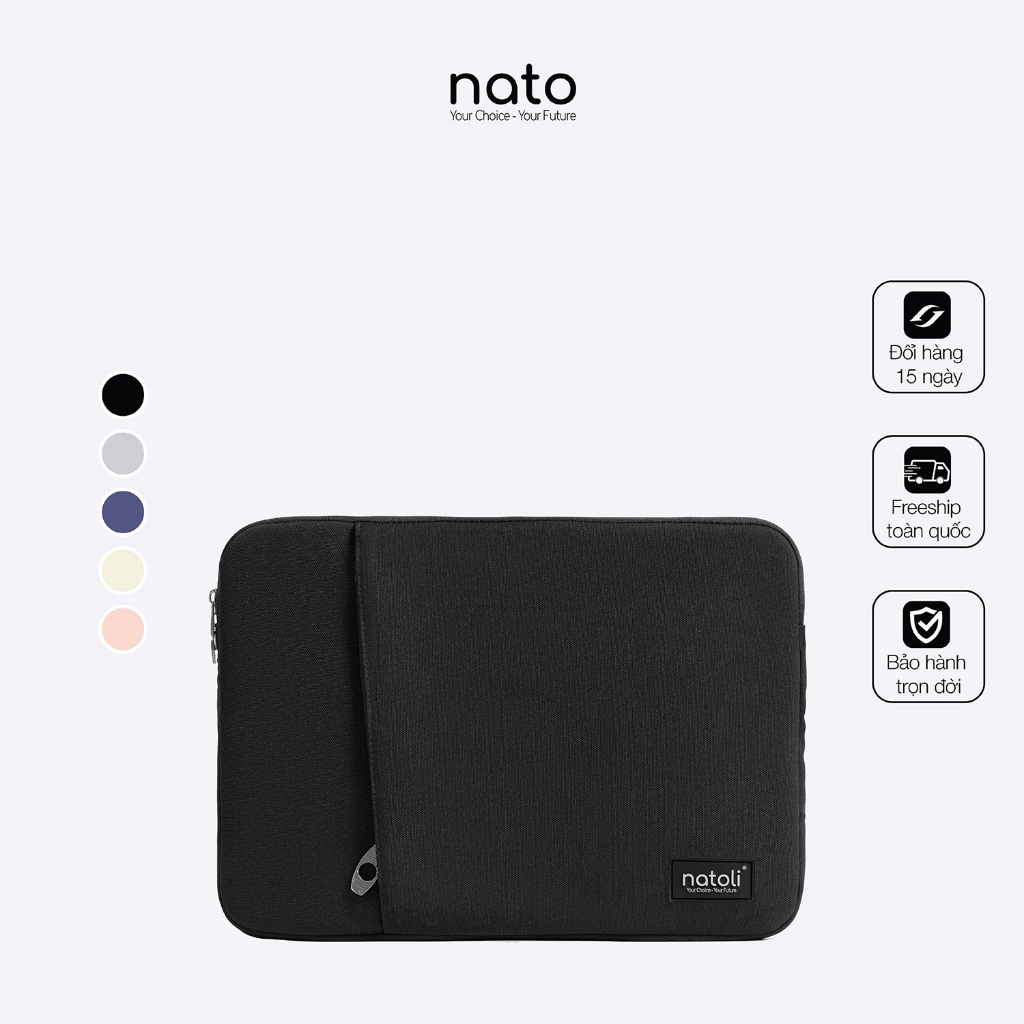 Túi chống sốc laptop Natoli đủ size dày dặn kháng nước Eager Laptop Bag T7