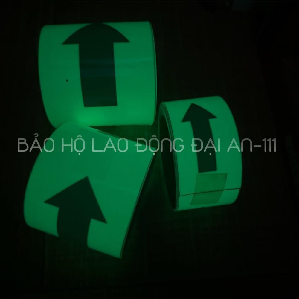 Băng keo exit dạ quang lối thoát hiểm, băng keo dạ quang dán nền, dán tường - 5cm, 8cm, 10cm (04)