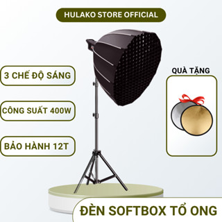 Đèn trợ sáng livestream, Softbox Tổ Ong cao cấp HULAKO Đèn Bát Giác Berio chân  trợ sáng chụp ảnh sản phẩm, beauty