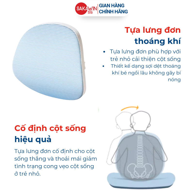 Ghế chống gù cho bé Sakawin G81 Ghế học sinh Tựa lưng thoáng khí Nâng hạ tay quay Cho bé từ3-15 tuổi | BigBuy360 - bigbuy360.vn