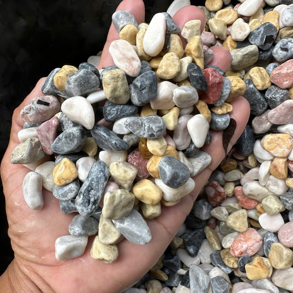 5kg sỏi trộn 4 màu trải nền trang trí bể cá thủy sinh