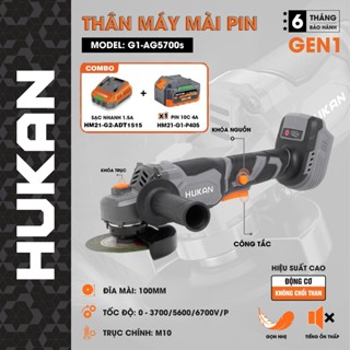 Máy mài pin HUKAN G1-AG5700, Tốc độ 6700v/p, Công tắc bụng, Chỉnh 3 Tốc độ, Động Cơ Không Chổi Than