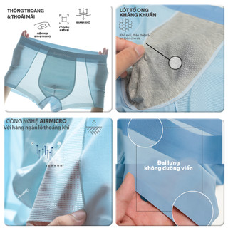 Quần boxer nam PROMESH/Black cao cấp BOXERMAN
