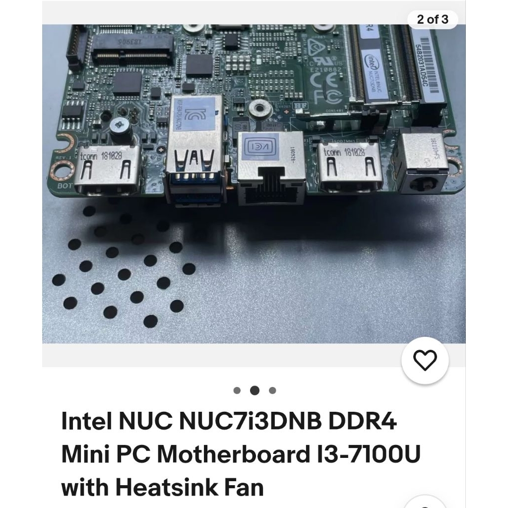 mainboard Intel NUC PC NUC7i3DNE