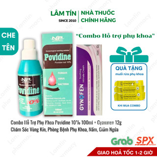 (Tặng 3 gói muối rửa pk) Combo Chăm Sóc Vùng Kín Dung Dịch Vệ Sinh Phụ Khoa  Povidine, Gynofen Giảm Ngứa, Phòng Phụ Khoa