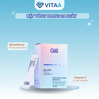 Bột ngậm Glutathione Gilla kết hợp Vitamin C giúp căng bóng da 30 gói