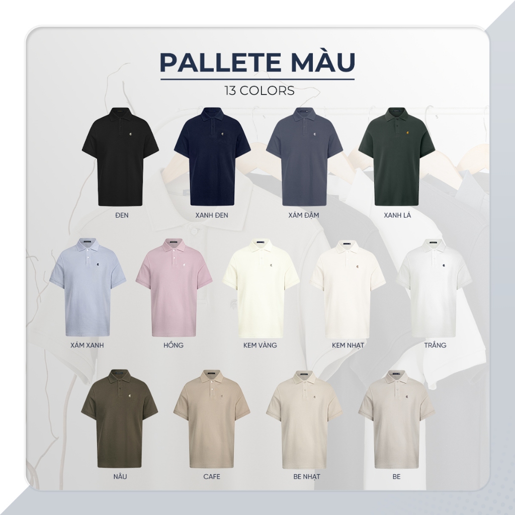 [MÀU MỚI T5] Áo polo nam BASIC SYMBOL, POLO QUỐC DÂN vải cá sấu cotton interlock - POLOMANOR | BigBuy360 - bigbuy360.vn