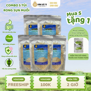  Combo 5 túi rong sụn gai muối Lý Sơn 500g làm gỏi salad sea moss gel ăn chay đặc sản Quảng Ngãi 