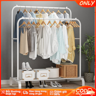 ONLY Kệ Treo Quần Áo Đa Năng Kệ Treo Quần Áo Bằng Sắt Giá Treo Quần Áo Kim Loại Chắc Chắn Tiện Lợi