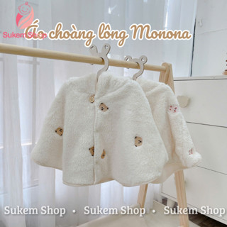  Áo Choàng Bông Monona Áo Khoác Bông Thêu Họa Tiết Dễ Thương Cho Bé Đi Ra Ngoài 