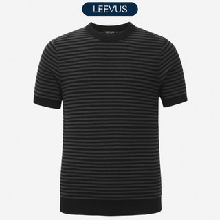   TẶNG HỘP CHO ĐƠN TỪ 499K  Áo thun cổ tròn LEN DỆT KIM 100% cotton THE STRIPES chỉn chu nam tính mạnh mẽ LEEVUS AT38 