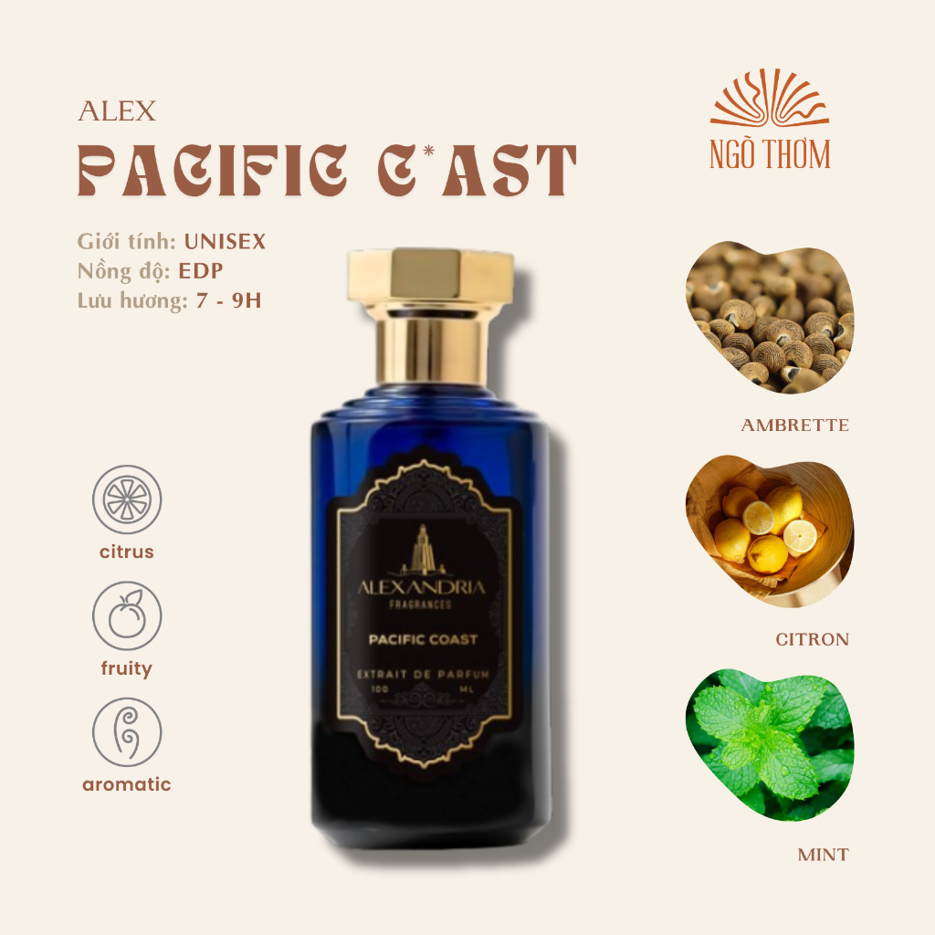 Nước hoa chiết unisex Alex Pacific Coast dầu thơm mini 2ml 5ml 10ml