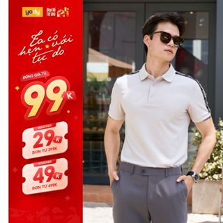 Áo Polo Nam YODY Waffle phối viền vai Siêu Co Giãn Chạm Là Mát Cho Hè Thoải Mái MAPO25S052-VCNG