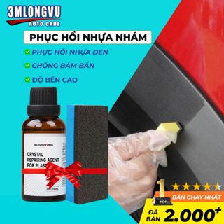 Chai Phục hồi nhựa nhám Crystal Coating 30ml chuyên dùng cho nhựa đen nhựa nhám bạc màu