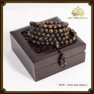 Vòng Tay Trầm Hương Chuỗi Tràng Hạt 108 6 7 8mm Trầm Sánh Chìm Việt - Mộc Trầm Hương MTH
