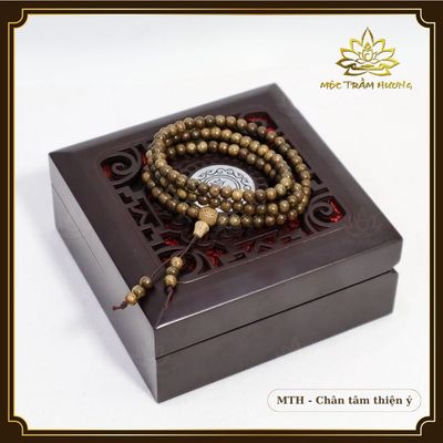 Vòng Tay Trầm Hương Chuỗi Tràng 108 Hạt Trầm Tốc Việt 4 mm - Mộc Trầm Hương MTH