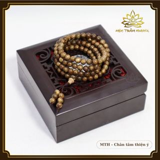  Vòng Tay Chuỗi Tràng Hạt 108 Size 6mm Trầm Tốc Việt - Mùi Dịu Nhẹ | Mộc Trầm Hương MTH 
