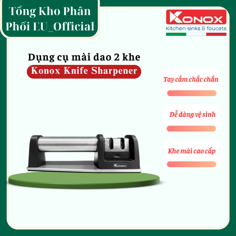 Dụng cụ mài dao 2 khe Knife Sharpener Konox