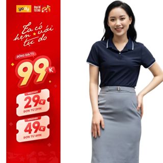 Áo thun polo nữ YODY cổ bẻ vải airy cool giữ form thoáng mát, thấm hút mồ hôi, co giãn tốt APN7278