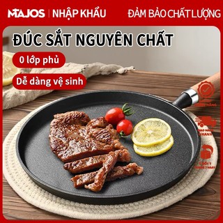  Chảo Gang Chống Dính Tròn Chảo Đổ Bánh Xèo Chảo Rán Chống Dính Tay Gỗ Sang Trọng Size 20cm 26cm Dùng Cho Mọi Loại Bếp 