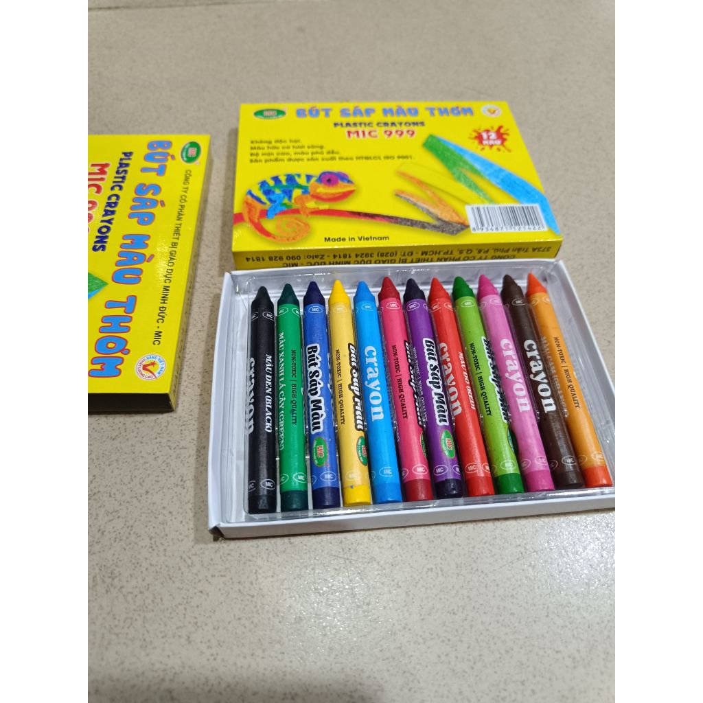 set 2 hộp sáp tô mic 12 màu