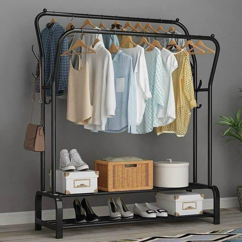 Giá Treo Quần Áo, Giày Dép Tiện Lợi - Kệ Treo Đồ Đa Năng có bánh xe