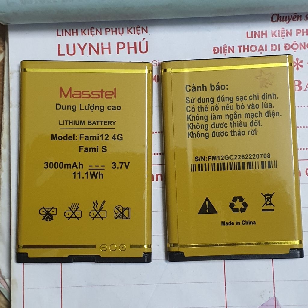 Pin masstel fami s/fami 12/fami 12 4G/fami 5/izi 26/izi 220/mobell m389/T2