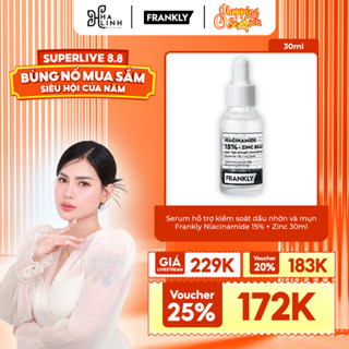 [Võ Hà Linh x Frankly] Serum hỗ trợ kiểm soát dầu nhờn và giảm mụn Frankly Niacinamide 15% + Zinc 30ml