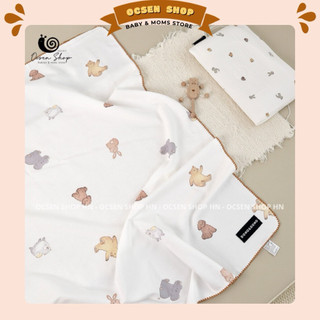 Chăn đắp cotton sợi tre Dono&Dono nội địa Hàn Quốc cho bé sơ sinh – chăn mỏng mùa hè nằm điều hòa 106x106cm