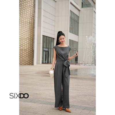 Quần suông tuýt si nữ SIXDO (Dark Grey Tuytsi Loose Pants)