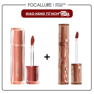 FOCALLURE Combo Son Kem Nhung Lì Mềm Mịn và Son Tint Căng Bóng Mọng Nước Phiên Bản Nâng Cấp