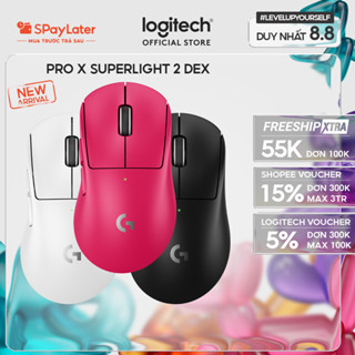 Chuột Gaming không dây Logitech G PRO X SUPERLIGHT 2 DEX LIGHTSPEED, Nhẹ 60g, Hero 2, 32k DPI, USB-C