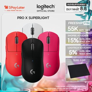 Chuột gaming không dây Logitech G Pro X Superlight - Siêu nhẹ, 5 nút lập trình, pin lâu